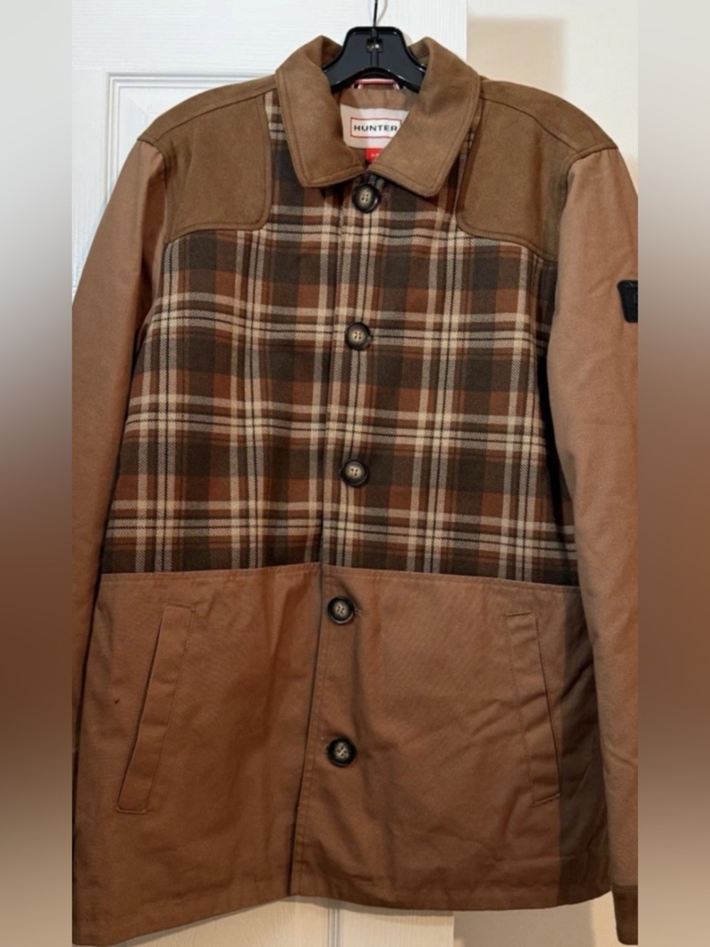 NWT Hunter Chore Jacket Cotton
Blend Canvas Plaid Details
Quilted Lining Men S/P